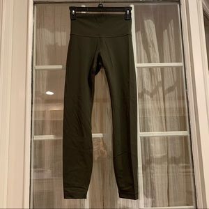 Lululemon Green Wunder Under High-Rise 25” Luon Leggings (Size 4)